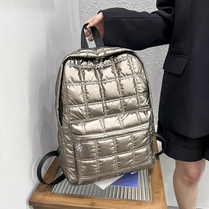 2024 Fashion Backpack Women's New Fashion Space Cotton Large Capacity Travel Backpack