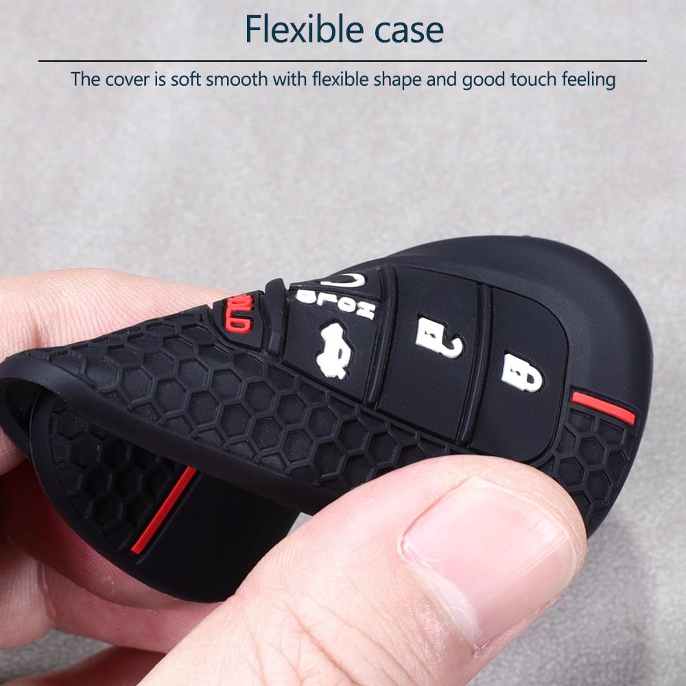 Silicone Key Fob Cover For Honda  Passport - Civic Accord Cr-V Hr-V Pilot 5 Buttons Keyless Entry Remote Key