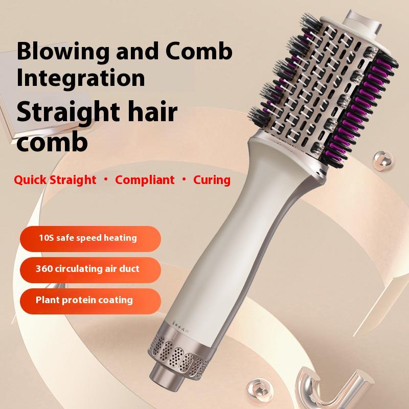 3-in-1 Multifunctional Hot Air Brush: Straightening, Curling & Volumizing Comb with Hair Dryer