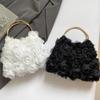 Rose And Pearl Evening Chain Bag Banquet Handbag Versatile Crossbody Bag For Cheongsams And Evening Gowns