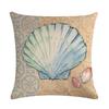 Newest Fashion Conch Starfish Shell Marine Life Linen Pillowcase Office Sofa Decorative Cushion Cover
