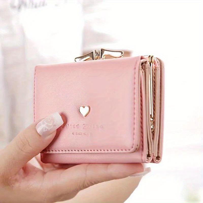 New Fashion Purse Female Short Version of Fresh Folding Mini Metal Wallet Cute Purse Lady Coin Purse for Female Lovely
