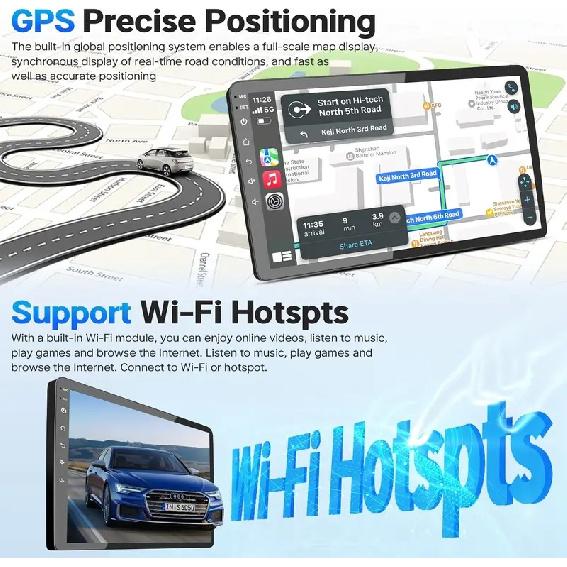 9 Inch Touchscreen Stereo for Prius Support Wireless Carplay Android Auto GPS Bluetooth 5G WiFi FM SWC + Backup Camera (Fit J.B