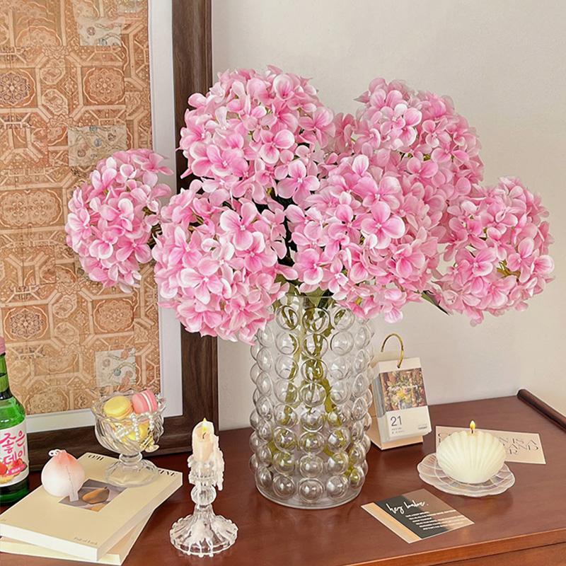 Artificial Flowers Silk Hydrangea Fake Flower Wedding Bridal Bouquet Arrangement Home Christmas Decor Hortensia Artificiales
