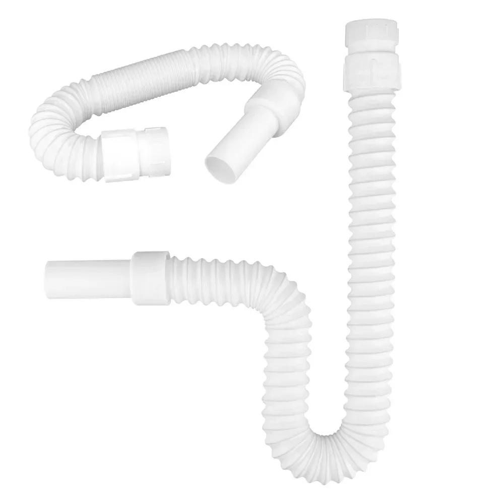 36-79cm Kitchen Sewer Pipe Flexible Bathroom Sink Drains Downcomer Wash Basin Electroplated Plumbing Hose Stretchable Hose