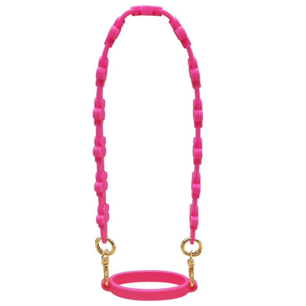 Silicone Material Water Bottle Handle Portable Design Flower Pattern Water Bottle Lanyard Durable Water Bottle Sling