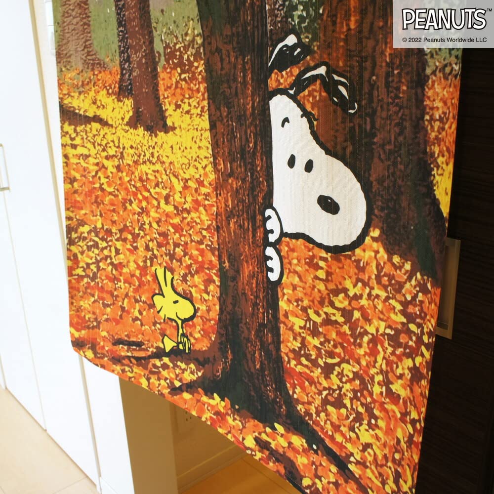 Noren Kobo Noren Stylish Snoopy Tapestry Width 85cm X Length Room Privacy Snoopy and the Four 98005 Curtain, Poster, 150cm, Divider, Screen, Seasonal,