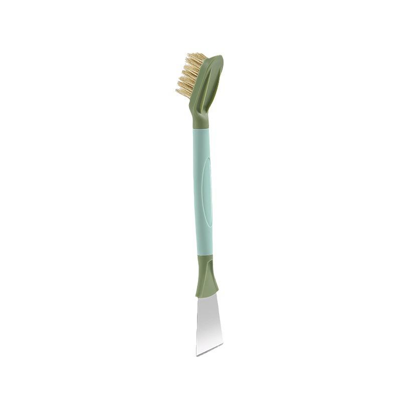 Double-Headed Kitchen Cleaning Brush: Gas Stove Scraper & Gap Tool for Oil & Dirt Removal