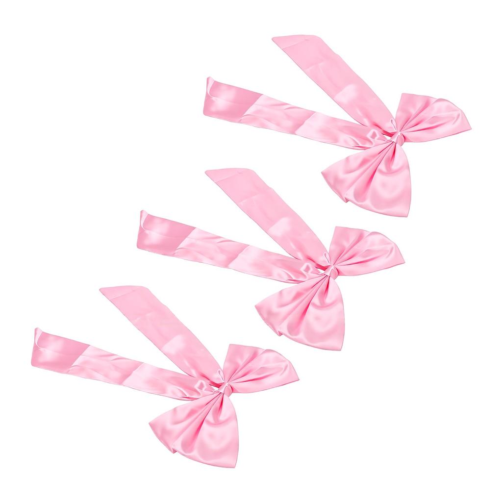3pcs Bow Room Decor Large Satin Bows Wall Fireplace Elegant Ribbon Design Easy Installation Decorative for Parties
