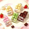 Reusable Chocolate Keychain Portable Chocolate Button Pendant Fashion Fidget Toy Keychain For Kids