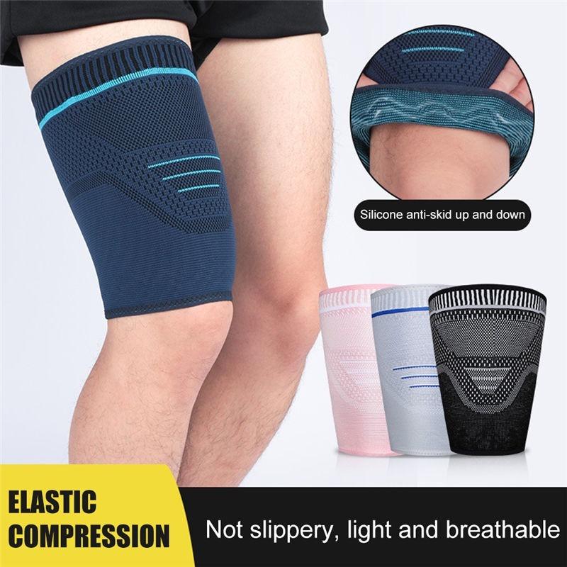 1Pair Thigh Compression Sleeve, Hamstring Compression Sleeve for Quad Pain Relief & Recovery,Thigh Support Protector Muscle