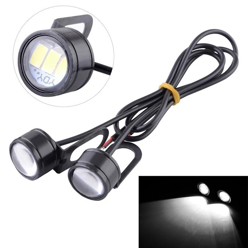 4PCS Motorcycle LED Eagle Eye Driving Light Reverse Backup Light Fog Lamp Headlight 12V 3W Daytime Running Lamp Moto Accessories