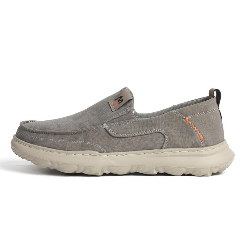 Fashion Men's Spring and Summer New Breathable and Comfortable Canvas Shoes with Soft Soles Lazy and Lightweight Casual Shoes