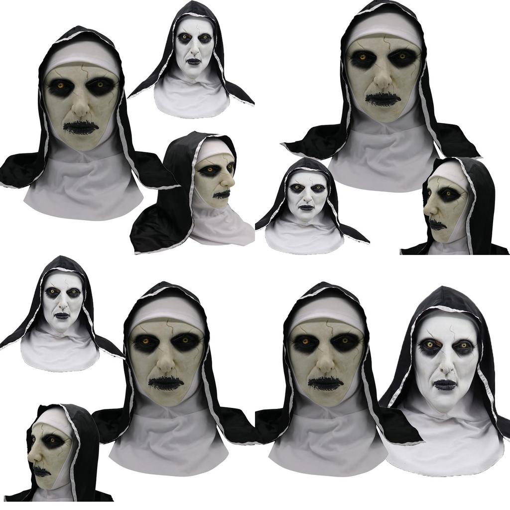 Die Nonnenkopfmaske mit entsetzlichem Design, ideal für Halloween und Kostümpartys
