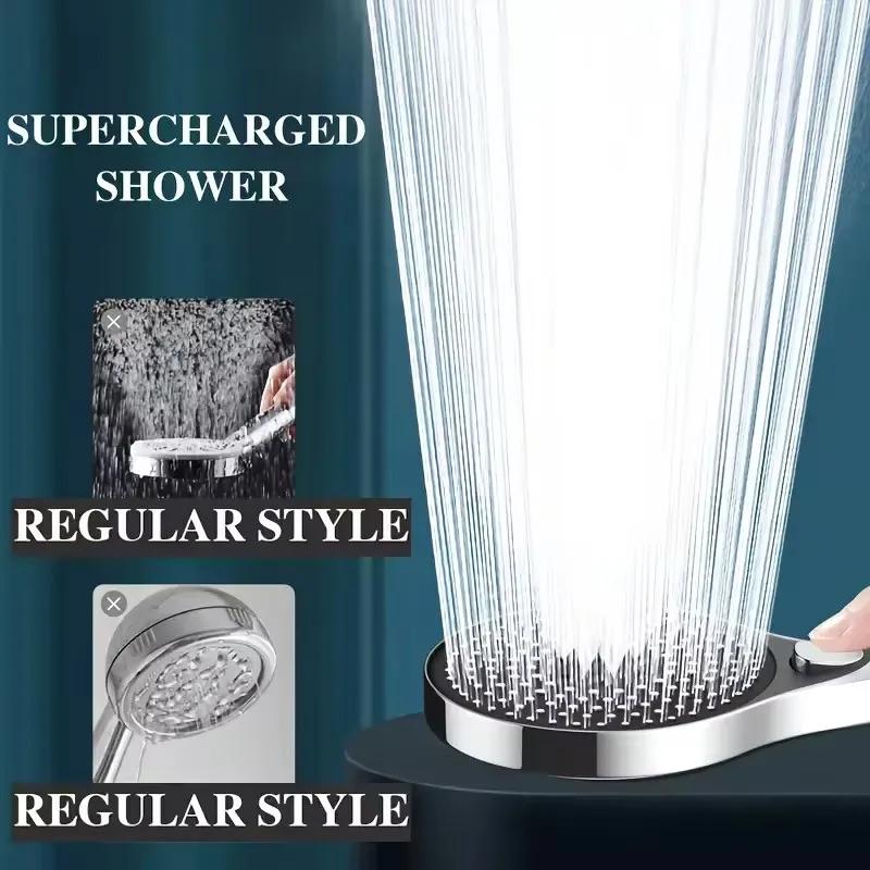 Handheld Shower Head 3 Modes Bathroom Showerhead High Pressure Water Saving Spray Nozzle Massage Rainfall Shower Head