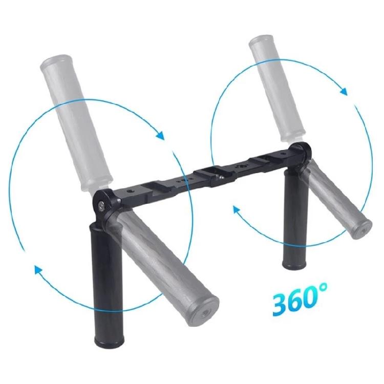 Video Cage Rig Case Carbon Fiber Hand Grip with 1/4 3/8 Thread Cold Shoe Mount