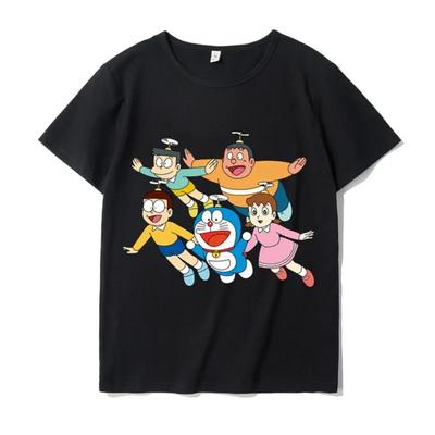 Sommer Neue Cartoon Doraemon Bedruckte T-Shirts Für Herren Kurzarm Rundhals Tees Outdoor Lässig Sport Übergroß Kinder/Erwachsene Oberteile
