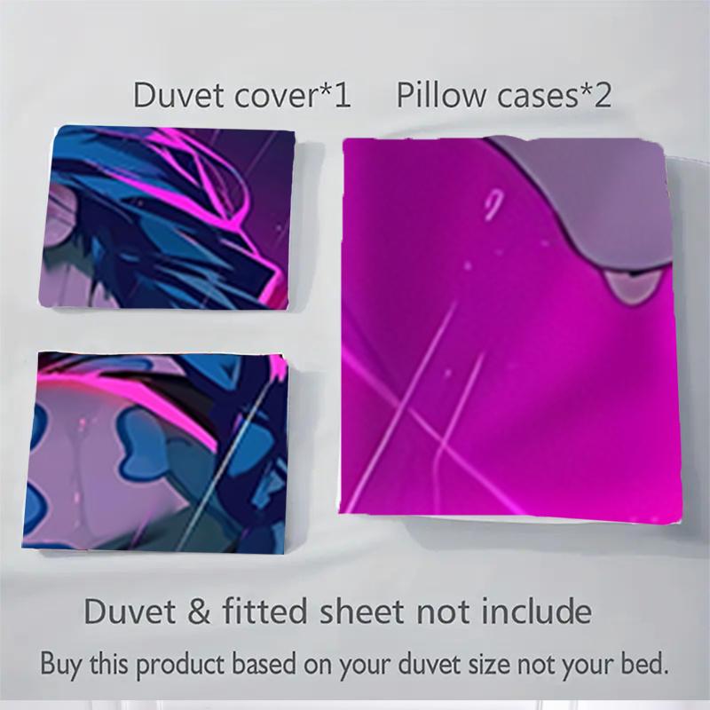 3pcs Jinx Home Decor Bedding Set-Universal Three-Piece Suit for Bedroom, Guest Room, Living Room, Hotel, Festival Gift, Fan-Favorite, Travel