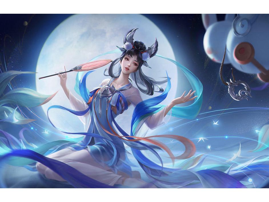 Fog City Antikk Stil Chang'e Ru Meng Ling Cosplay Kostyme - King of Glory Anime Spill