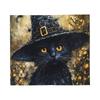 Halloween Black Cats Knitted Blanket Witchy Spooky Flannel Throw Blankets Home Couch Personalised Ultra-Soft Warm Bedspreads