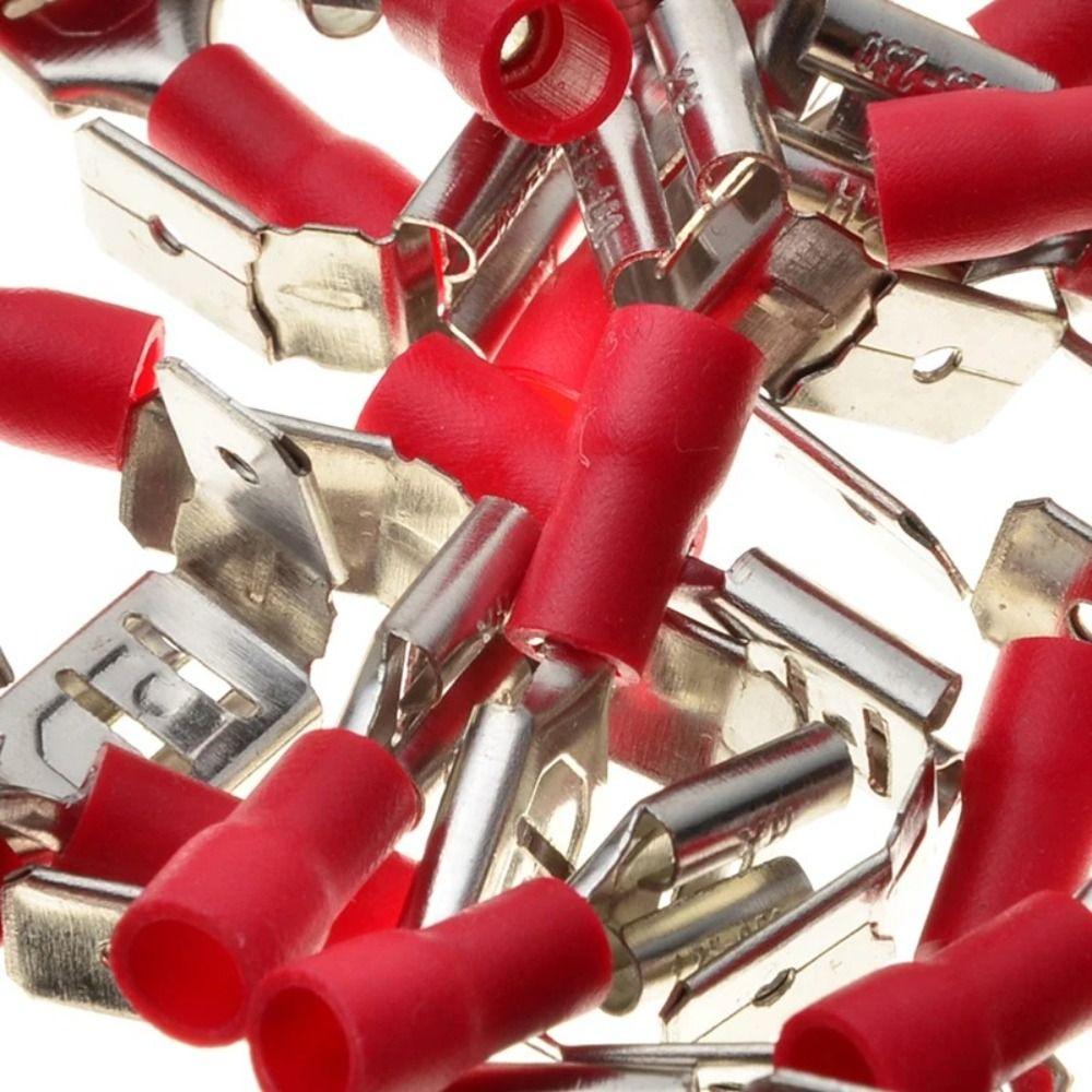 100pcs 10-22AWG Piggy Back Spade Terminators Crimp Electrical Terminals Home Appliances