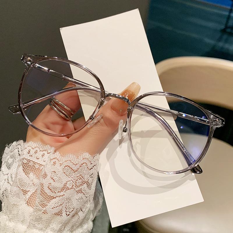 The frame of the new TR metal anti-blue glasses can be equipped with myopia presbyopia photosensitive color-changing gray sunglasses.