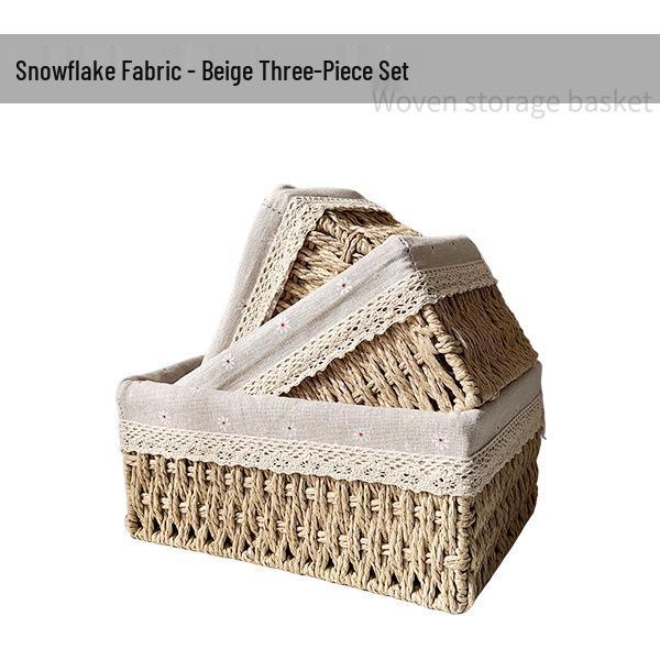 

Плетений ротанговий кошик для зберігання косметики, ключів, закусок і безладу на журнальному столику - Ідеальний для вітальні та передпокою.