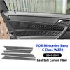 Carbon Fiber Car Door Anti Kick Panel Anti Dirty Pad Protect Cover Decoration Sticker For Mercedes Benz C Class W203 2005-2007