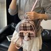 Shelliemay Duffy Simple Plaid Lightweight Canvas Bag For Daily Use And Student Commuting