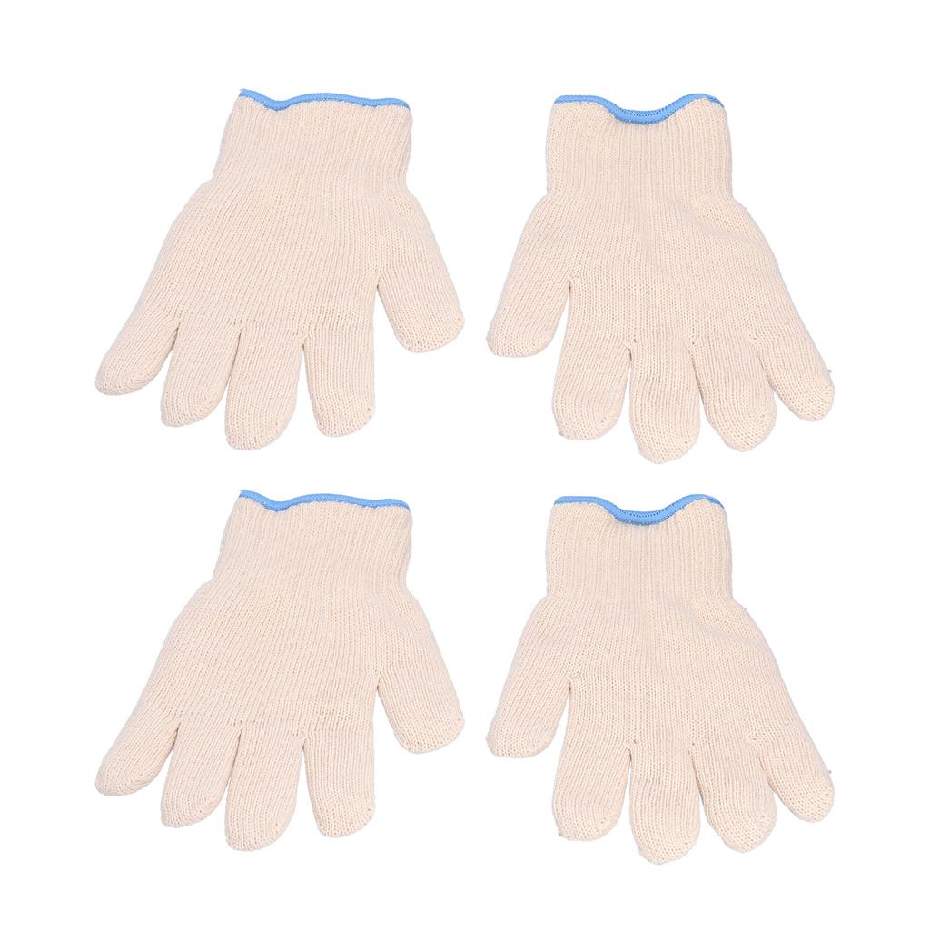 2 Pairs Thermal Insulated Gloves 300 Celsius  Heat Resistant Non Slip Anti Scalding Mitts for BBQ Oven