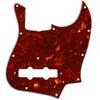Musiclily Pro 11-hole Jazz Bass Pickguard, Made In Japan, for 4-string Fender Jazz Bass, 4-ply Brown Tortoiseshell Finish.