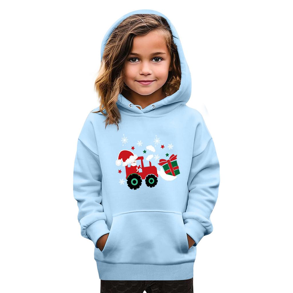 Sweatshirts For Teen Girls Hoodies Long Sleeve Drawstring Pullover Cute Oversized Hoodie Christmas Day