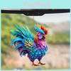 Vibrant Acrylic Chicken Shaped Hanging Backpack Car Ornament For Home Decor