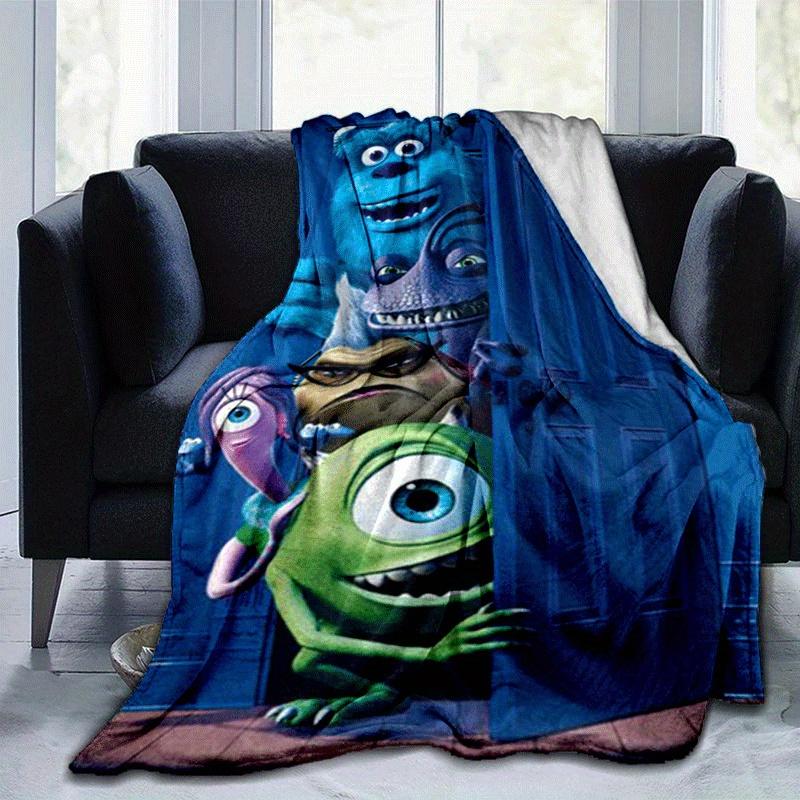 1pc Monsters, Inc Printing Blanket - Soft, All-Season Throw for Living Room, Bedroom,Personalized Gift with Adorable Cartoon Design