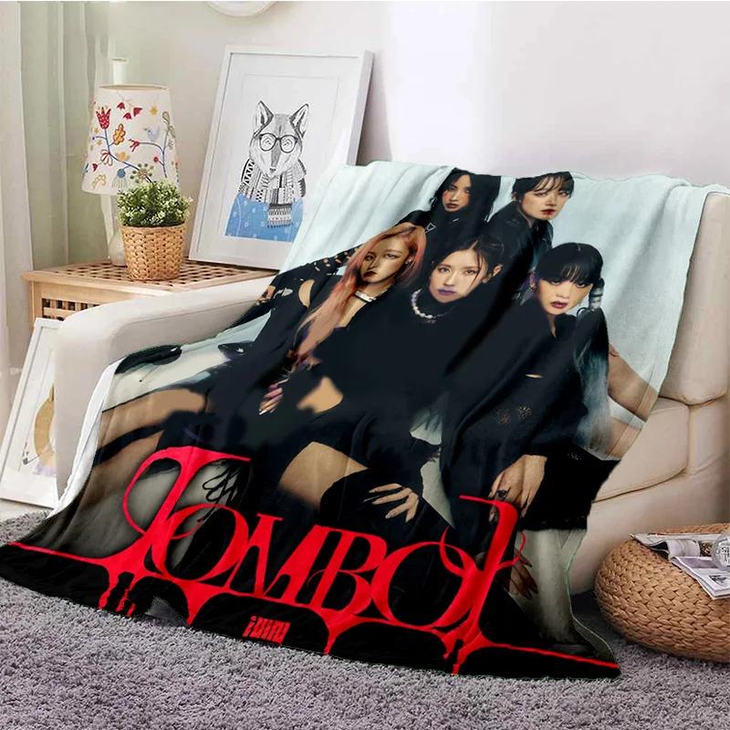 Kpop (G)I-DLE Kpop Girl Miyeon Soft Plush Blanket, Flannel Blanket Throw Blanket for Living Room Bedroom Bed Sofa Picnic Cover