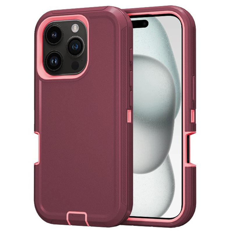 For iPhone 16 Pro Cell Phone Cases Detachable PC+TPU Drop-Proof Back Protector Cover