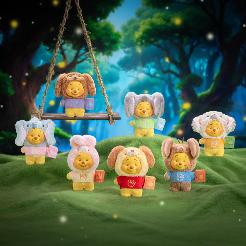 TOP TOY Disney Winnie the Pooh Fairy Tale Series Plush Pendant Box of Gachapon Blind Box Figure Plastic Model Premium Soft Vinyl Toy Birthday Present