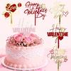 3pcs/6pcs Acrylic Happy Valentine's Day Love Cake Topper for Valentine's Day Wedding Party DIY Cake Decoration Supplies