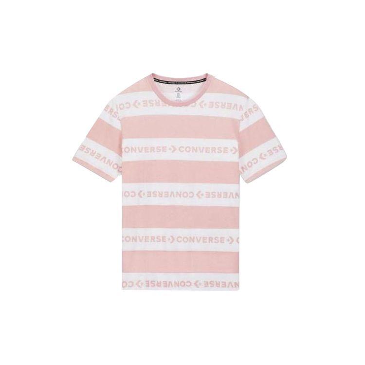 

Converse Хлопковая футболка с коротким рукавом и буквенным принтом, мужские топы, розовая 10008561-A02