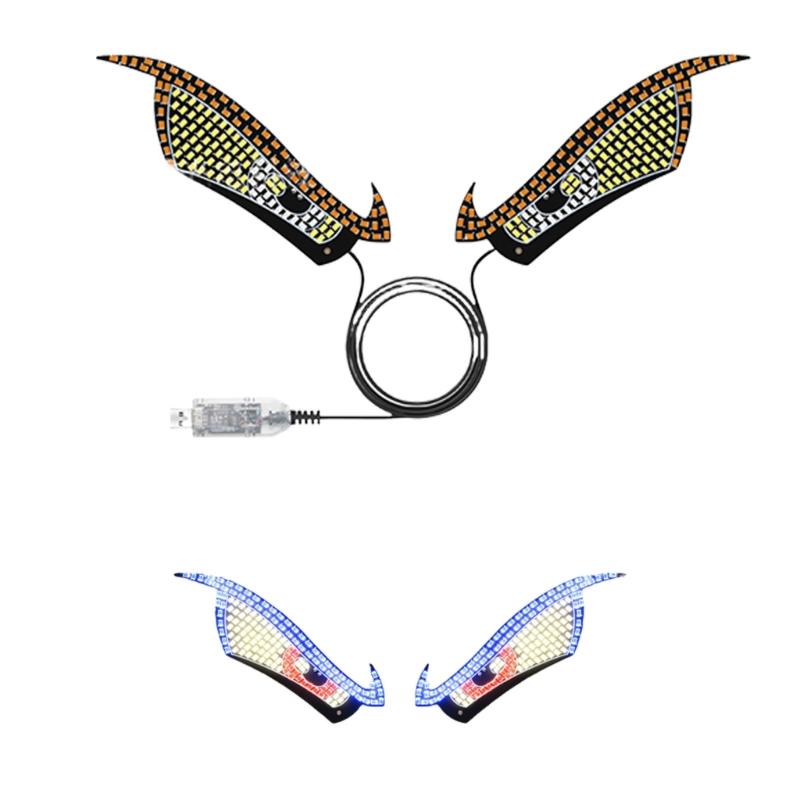 

USB Powered LED Demons Eye Car Decorative Light With Eagling Design For Universal Motorcycles Vehicle Customization 1 Pair