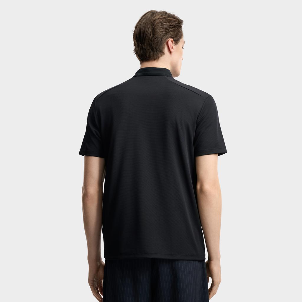Fila Heritage Simple Classic Casual Versatile Comfortable Short Sleeve Polo Shirt Men Tops Black F51M628101FBK