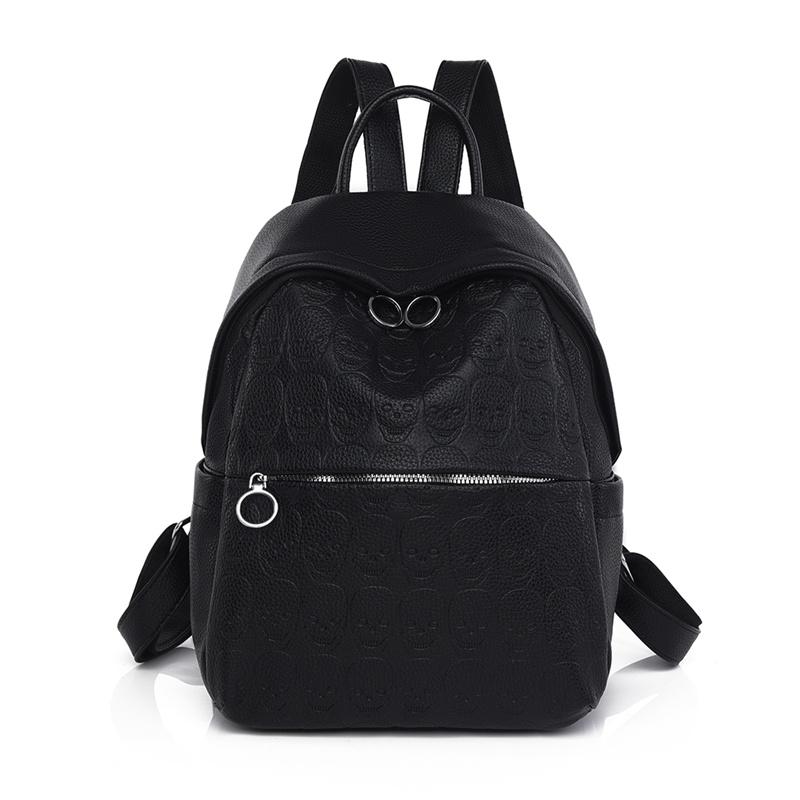 Women's Backpack Woven Pattern Backpack Large Capacity PU Schoolbag