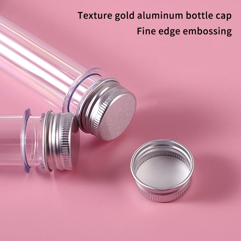 5Pcs 40Ml Transparent Mask Bath Salt Test Plastic Tube With Aluminum Cap Empty Clear Pet Cosmetic Tube
