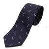 [CUFFSMANIA] Navy Tennis Tennis Racket Patterned Tie - A Fun, Unique Tie for Tennis Lovers.
