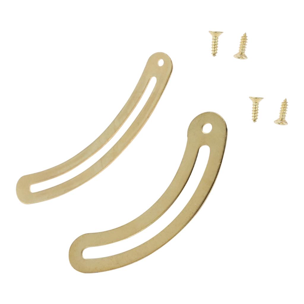 10Pcs Antique Lid Support Hinges Gold Stays Hardware Support Positioning Furniture Door Kitchen Cupboard Box Decor With Screws