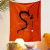 Dragon Ball Ink Dragon Art Tapestry Wall Hanging, Japanese Anime Kanji Poster, Anime Wall Decor for Bedroom Living Room Dorm