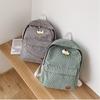 Schoolbag simple and lightweight girls backpack cute primary school bag large capacity corduroy casual backpack
