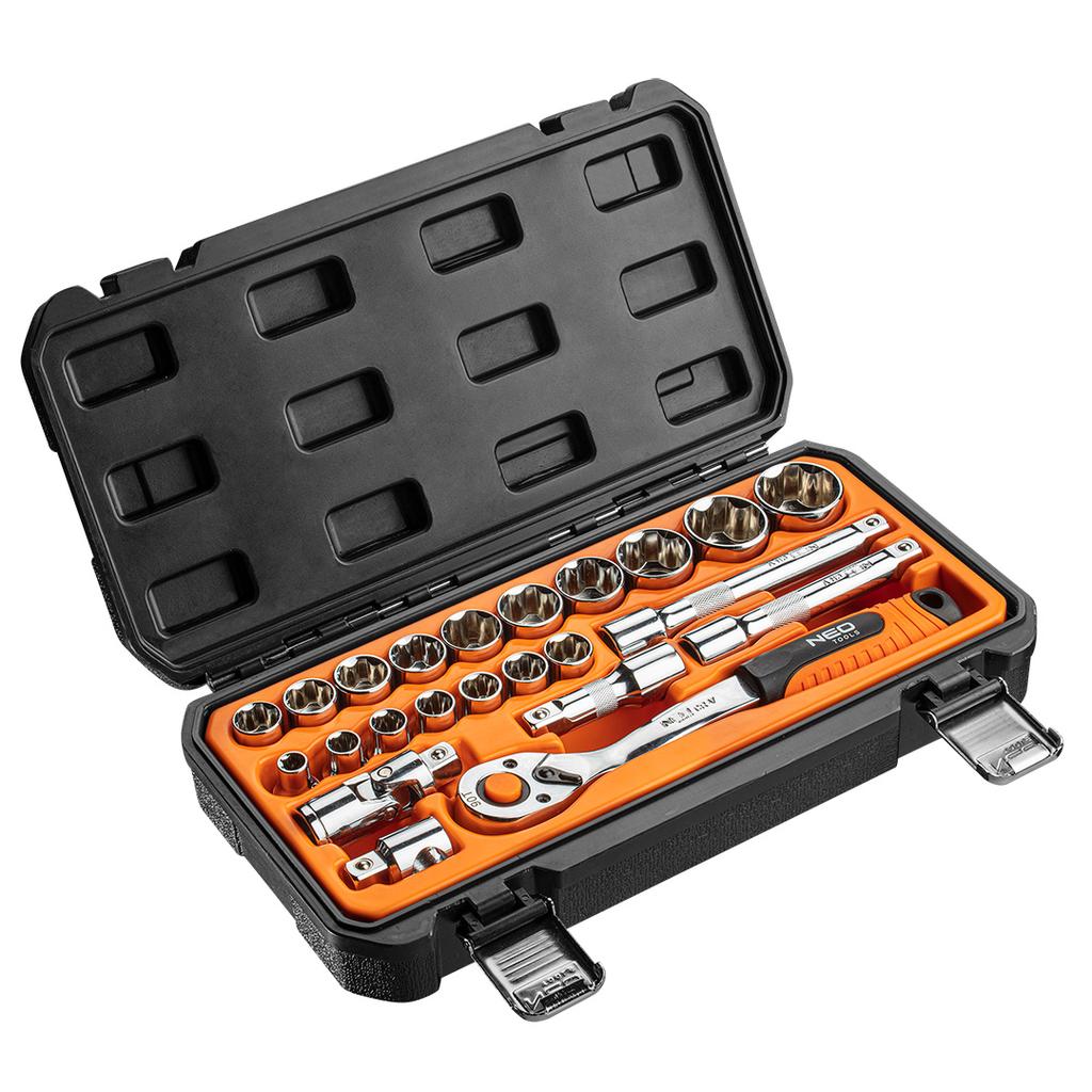 Socket wrenches 1/2", set of 23