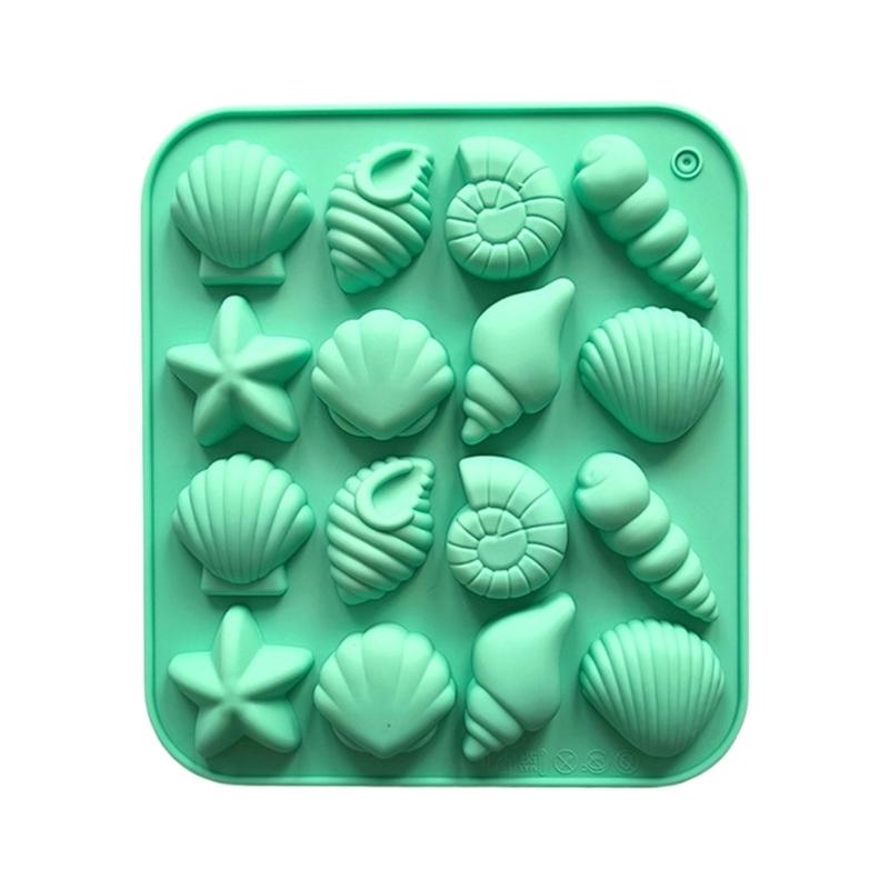 Nonstick Heat Resistant Silicone Baking Molds 16 Cavity Shell Starfishes Chocolate Cake Candy Mould Kitchen Gadget