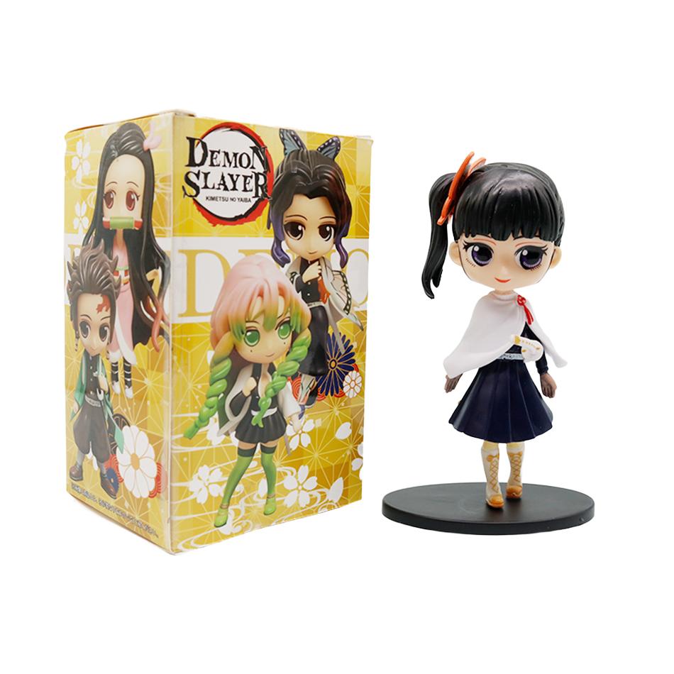 8Pcs Anime Demon Slayer Figure Doll Toy Nezuko Tanjirou Zenitsu Inosuke Kyoujurou Shinobu Giyuu Q Version Model Toy Kids Gifts